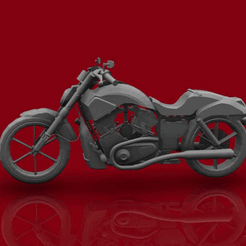 IMG_0238.gif STL file chopper , Harley Davidson motorcycle・3D printer model to download