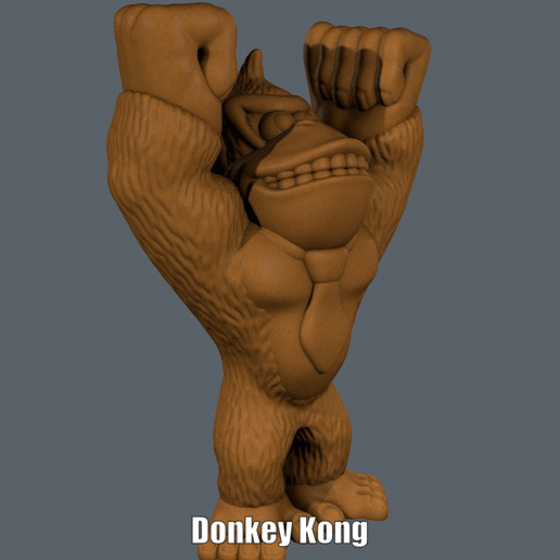 Donkey Kong (Easy print no support) 3D model