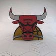 Bulls Phone Stand.gif Free STL file Chicago Bulls Phone Stand・3D printer design to download