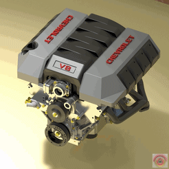 _Camaro.gif STL file CAMARO SS V8 - ENGINE・3D printable model to download