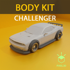Untitled-2-titulo.gif Download STL file DODGE CHALLENGER BODY KIT - 09Sept-01 • 3D printing design, Pixel3D