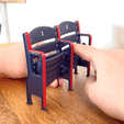 render-1.gif STL file Stadium Seats With Spring Folding Action・3D printer model to download