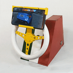 TIMON-COMPLETO-min-2.gif STL file STEERING WHEEL AND CELL PHONE HOLDER・3D printable model to download, Eureka3D