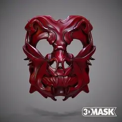 animacion-video.gif 3D MASK 001 Medieval Mask Japanese inspiration