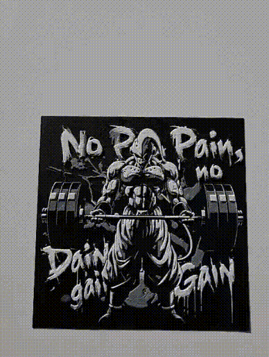 💪🔥 Premium 3D Frame "Majin Buu: No Pain, No Gain" 🔥💪 - 3D model önizlemesi