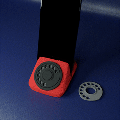 Base-gif.gif Free STL file Dial old telephone holder・Model to download and 3D print