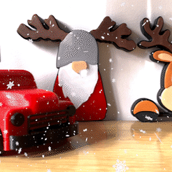 Sequence-01_16.gif 3D file CHRISTMAS GNOME COMBO 5 PACK・3D printer design to download