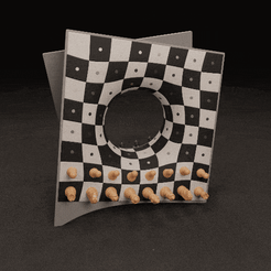 thumb.gif STL file Wormhole Chessboard・3D printable design to download