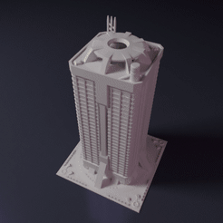 apartment-block.gif 3D-Datei Apartment block - Building - For board games like Monsterpocalypse・Design für 3D-Drucker zum herunterladen, Rayjunx