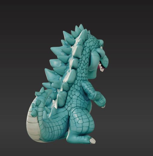 👤 Stylized Godzilla Bust – Cute Desktop Kaiju with Soft Edges・ STL File ...