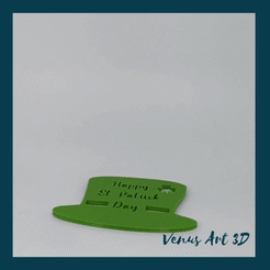 st-patrick-day-coaster.gif STL file ☘️ ST. PATRICK DAY COASTER ☘️・3D print design to download, Venus_Art