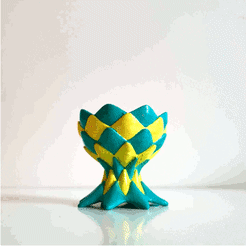 20230302_Coquetier.gif Free STL file Easter eggcup in Dragon shell・3D printing idea to download