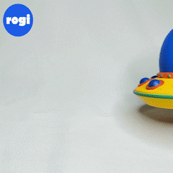 Sequence-05.gif STL file FLYING SAUCER WITH ALIEN・Design to download and 3D print