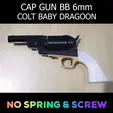 CAP GUN BB 6mm COLT BABY DRAGOON “Op NO SPRING & SC Colt Baby Dragoon Revolver Cap Gun BB 6mm Fully Functional Scale 1:1