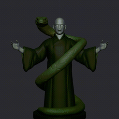 2-1.gif STL-Datei Voldemort・Design für 3D-Drucker zum herunterladen, Cgartist001