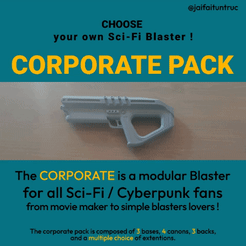 giphy2.gif 3D file Corporate Pack: Modular blaster for Cyberpunk / science fiction universe・3D printable model to download