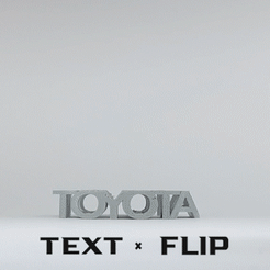 LOVOTA TEXT « FLIP Fichier STL Text Flip - Toyota・Design imprimable en 3D à télécharger, master__printer