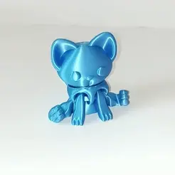 gatitoto.gif Файл STL Кошка с медвежонком Флекси・Дизайн 3D-печати для загрузки3D