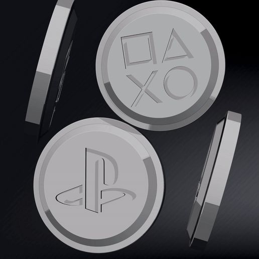 PS5_AstroBot_Coin_Cover_03.gif Play Station Bonus Coin From Astro Bot, Astro's PlayRoom Coin / PS5 Coin