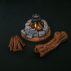 campfire.gif Descargar archivo Fogata LED - TABLETOP TERRAIN DND RPG SCATTER • Modelo imprimible en 3D, ThePilgrimTerrain