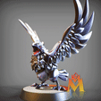 Corvinight.gif CORVIKNIGHT -V2 - open Wings - FAN ART - POKÉMON FIGURINE - 3D PRINT MODEL