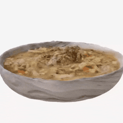 20221207_153509.gif 3D file Hearty bowl of chicken noodle soup no spoon・Model to download and 3D print, Himeros