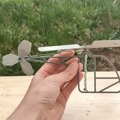 ezgif.com-gif-maker-(1).gif Файл STL RUBBER BAND POWERED HELICOPTER with functioning tail rotor and flybar・Модель 3D-принтера для скачивания