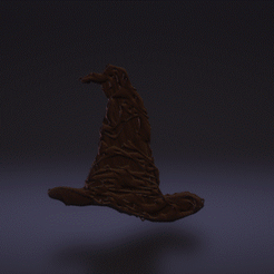 Sombrero-seleccionador-Wallart.gif STL file Harry Potter Sorting Hat - Transform your Space with Magic! Wallart・3D printing template to download