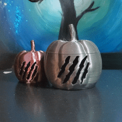 ezgif-2-2e6c7afccf.gif STL file Monster Maul Decorative Pumpkin [HOLLOW+LID]・3D printable model to download
