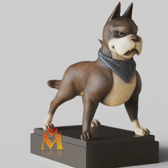 Ace_Superpets.gif Archivo STL Ace-League of Super Pets-canine-standing pose-FANART FIGURINE・Modelo para descargar y imprimir en 3D