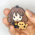 Herminone-Video.gif KEYCHAIN HERMIONE GRANGER AND CROOKSHANKS HARRY POTTER - CHAVEIRO  HERMIONE GRANGER E BICHENTO HARRY POTTER