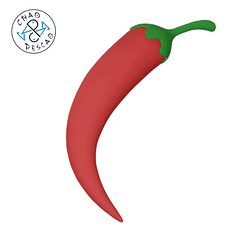 Chile_Gif.gif Download file Chilli Pepper - Croc´s Charm - JIBBITZ • 3D print design, Cambeiro