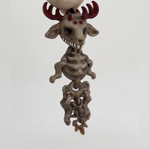 IMG_0850.mp4 Tiny Wendigo Skeleton Keychain Print-In-Place