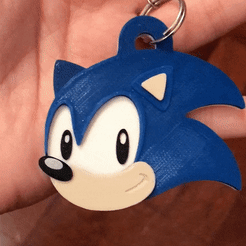 ezgif-3-88184ea417.gif STL file Sonic keychain・3D printing template to download