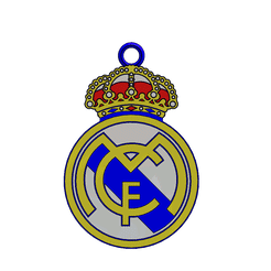 Part1-0000.gif Fichier STL Médaille clé du Real Madrid・Design imprimable en 3D à télécharger