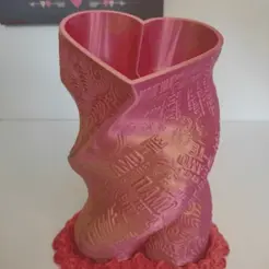 20230519_100612.gif STL file Love vase・3D printing idea to download