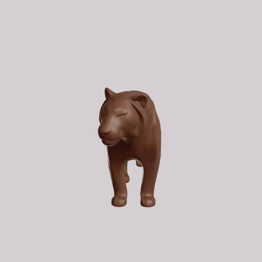 Minimalist Siberian Tiger Sculpture