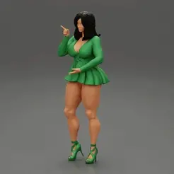 ezgif.com-gif-maker-3.gif Fichier 3D Modèle d'impression 3D d'une femme sexy dans une mini robe élégante.・Modèle imprimable en 3D à télécharger, 3DGeshaft