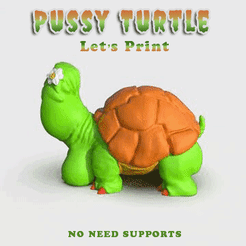 final.gif Fichier STL Pussy Turtle 🌼🐢🐢・Idée pour impression 3D à télécharger