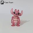 Flexi-Town-Angle,-G1.mp4 Flexi Angle, Lilo & Stitch, figura fidget articulada, 3mf incluidos