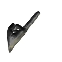 ScreenRecorderProject1_1.gif Free STL file Hook for clothes - Sign middle finger・3D printing design to download