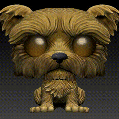 ZBrush-Movie.gif OBJ file FUNKO POP PET / FUNKO POP YORKSHIRE / PERRITO YORKSHIRE・3D printing template to download, Redroach