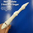 20200212_141639.gif STL file Bone Finger Updated・Template to download and 3D print