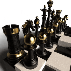 GIF.gif 3D file Finest Chess Set・3D printer model to download, 3d3design