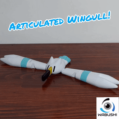 ezgif.com-gif-maker-6.gif STL file Articulated Toy - Wingull・3D printing model to download