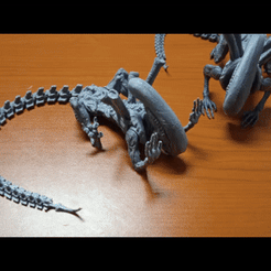 Xenogif.gif STL file Articulated Xenomorph・3D printable model to download