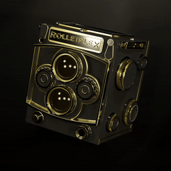 OECULTS.gif Fichier STL Porte-clés pour appareil photo Rolleiflex・Plan pour imprimante 3D à télécharger