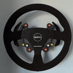 Gif-QC-wall-mount.gif STL file Wall mount for new Thrustmaster wheel with QR (or new adapter) | Wall holder | T818・Template to download and 3D print