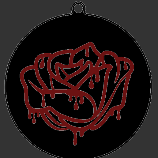 Blood Rose - Christmas Ornament