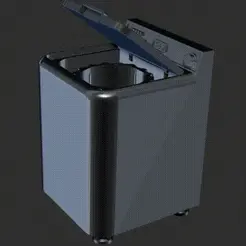 minilavadora.gif STL file miniature washing machine・3D print design to download